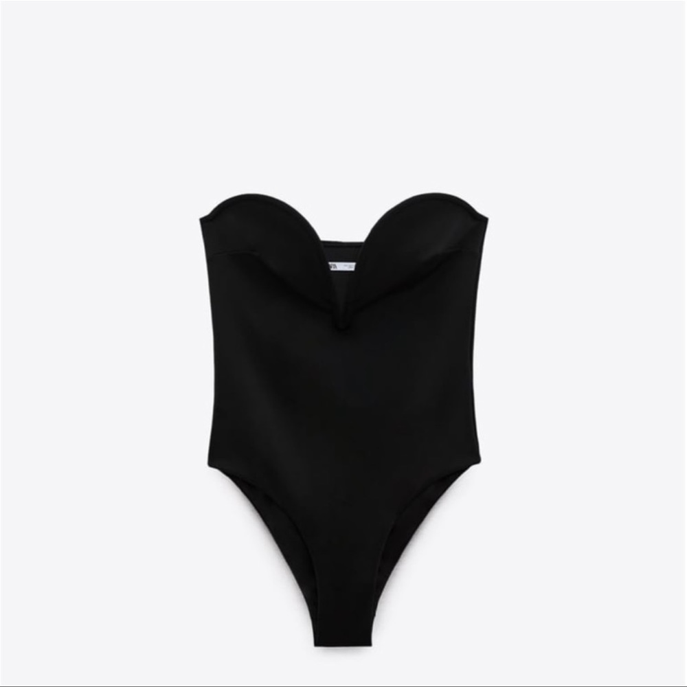 Zara Neckline Corset Swimsuit